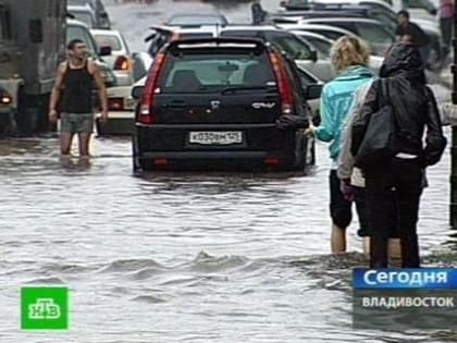 Названо точное время самого сильного ливня во Владивостоке 1 августа