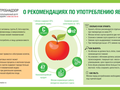 О яблоках в рационе питания (ПАМЯТКА)