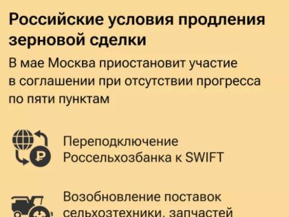МИД считает, что зерновая сделка завершится 18 июля