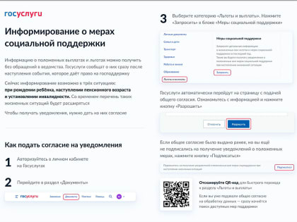 Информирование о мерах социальной поддержки
