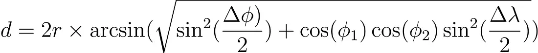 Harvesine Formula