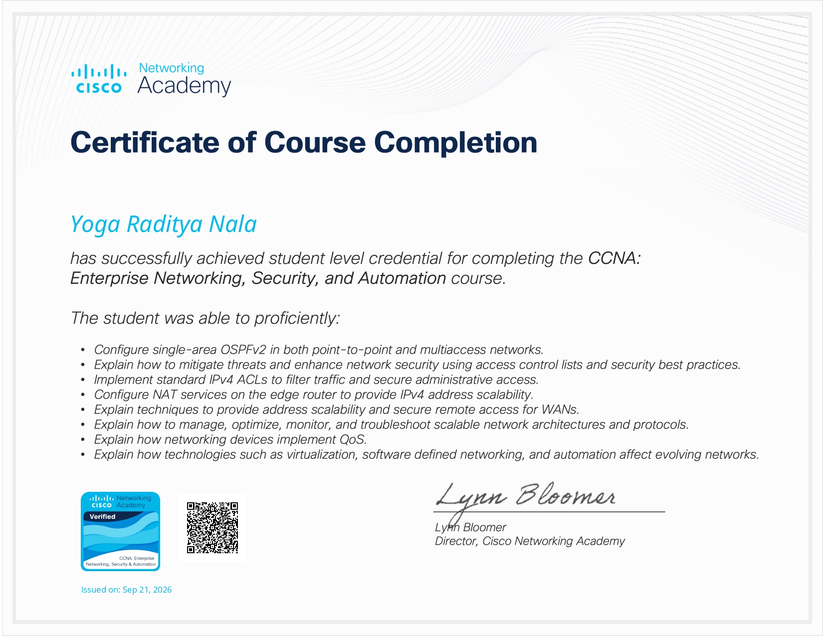 CCNA: Enterprise Networking, Security, and Automation - Page 1