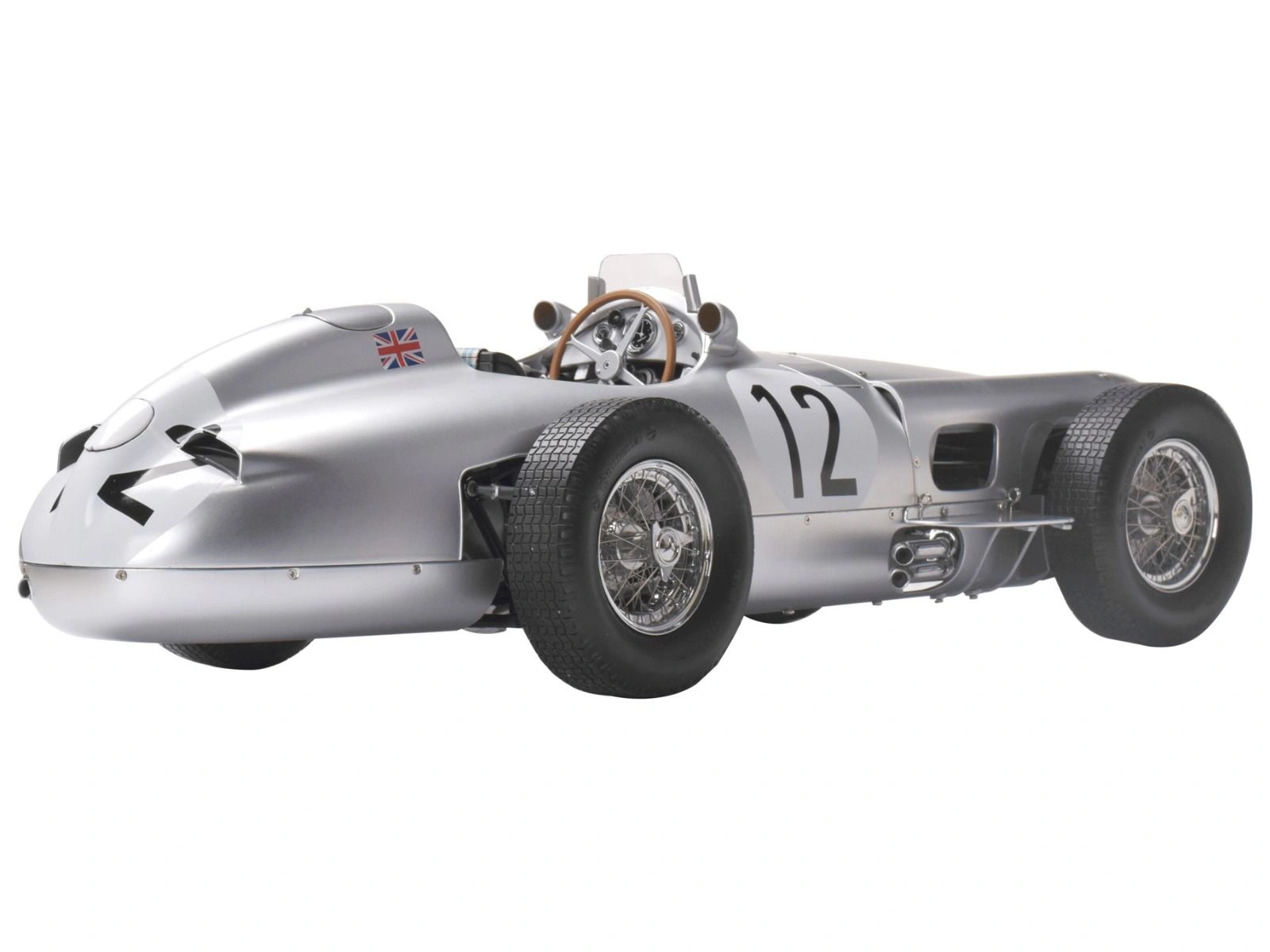 Rear-side view of an assembled Mercedes-Benz W196 R Stirling Moss 1/8 scale model