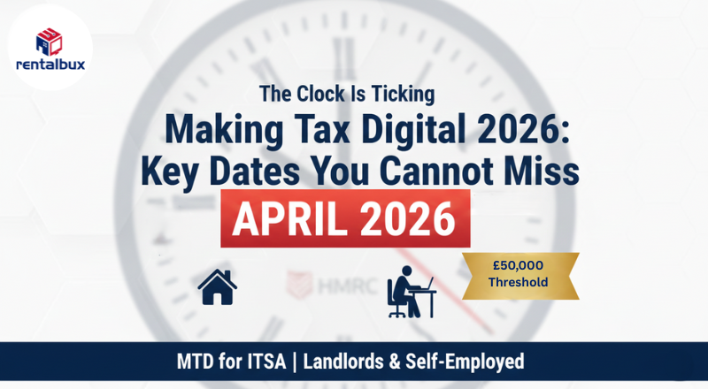 Making Tax Digital 2026 graphic highlighting the April 2026 deadline for landlords and self-employed