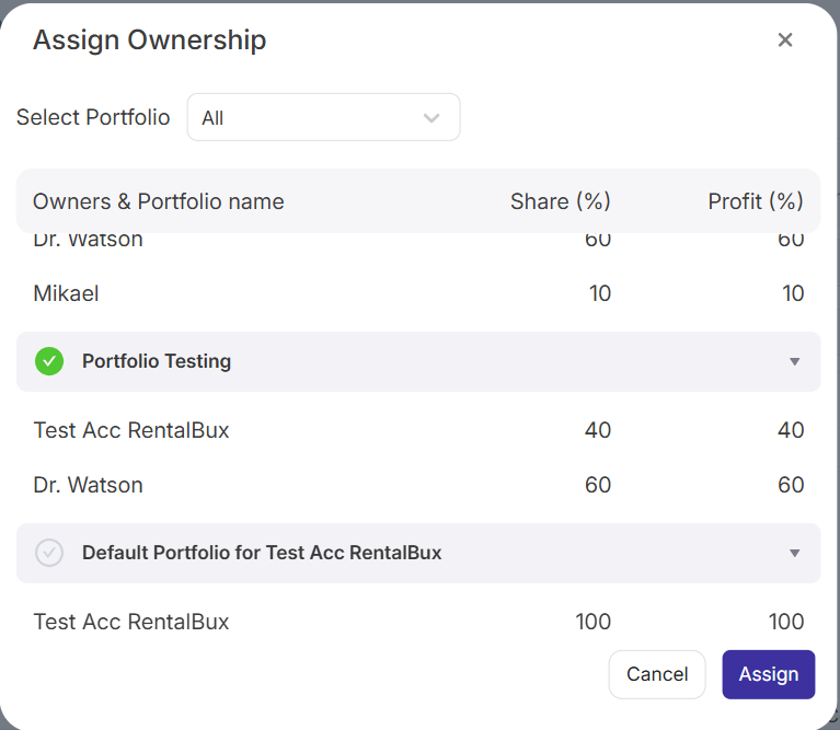 Choose the portfolio you just made