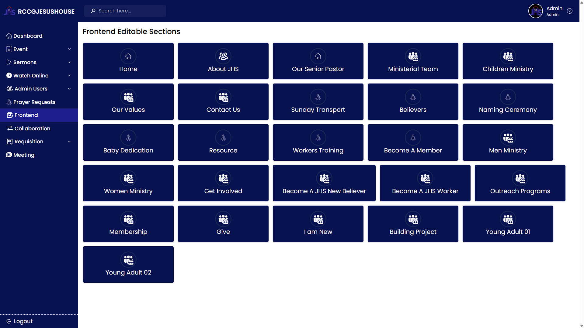 RCCG Jesus House | Dashboard - 6