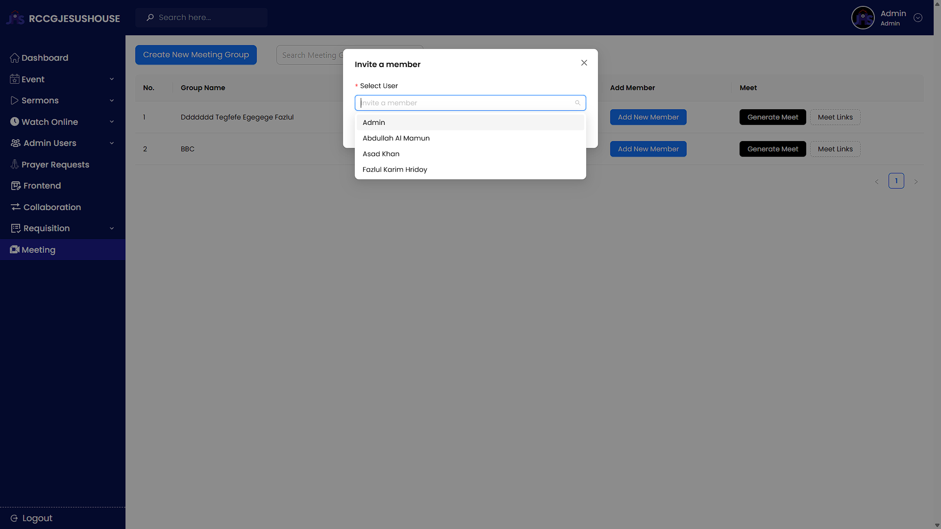 RCCG Jesus House | Dashboard - 11