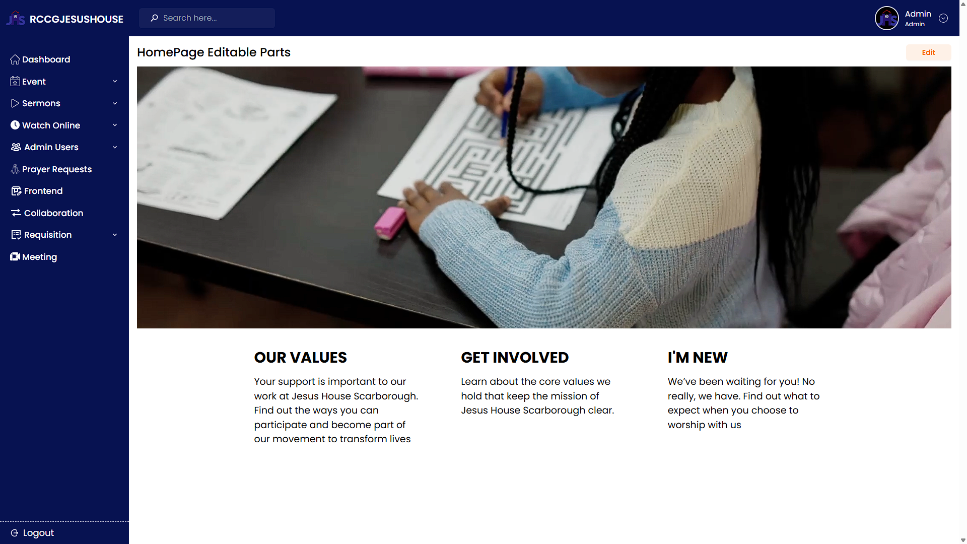 RCCG Jesus House | Dashboard - 14