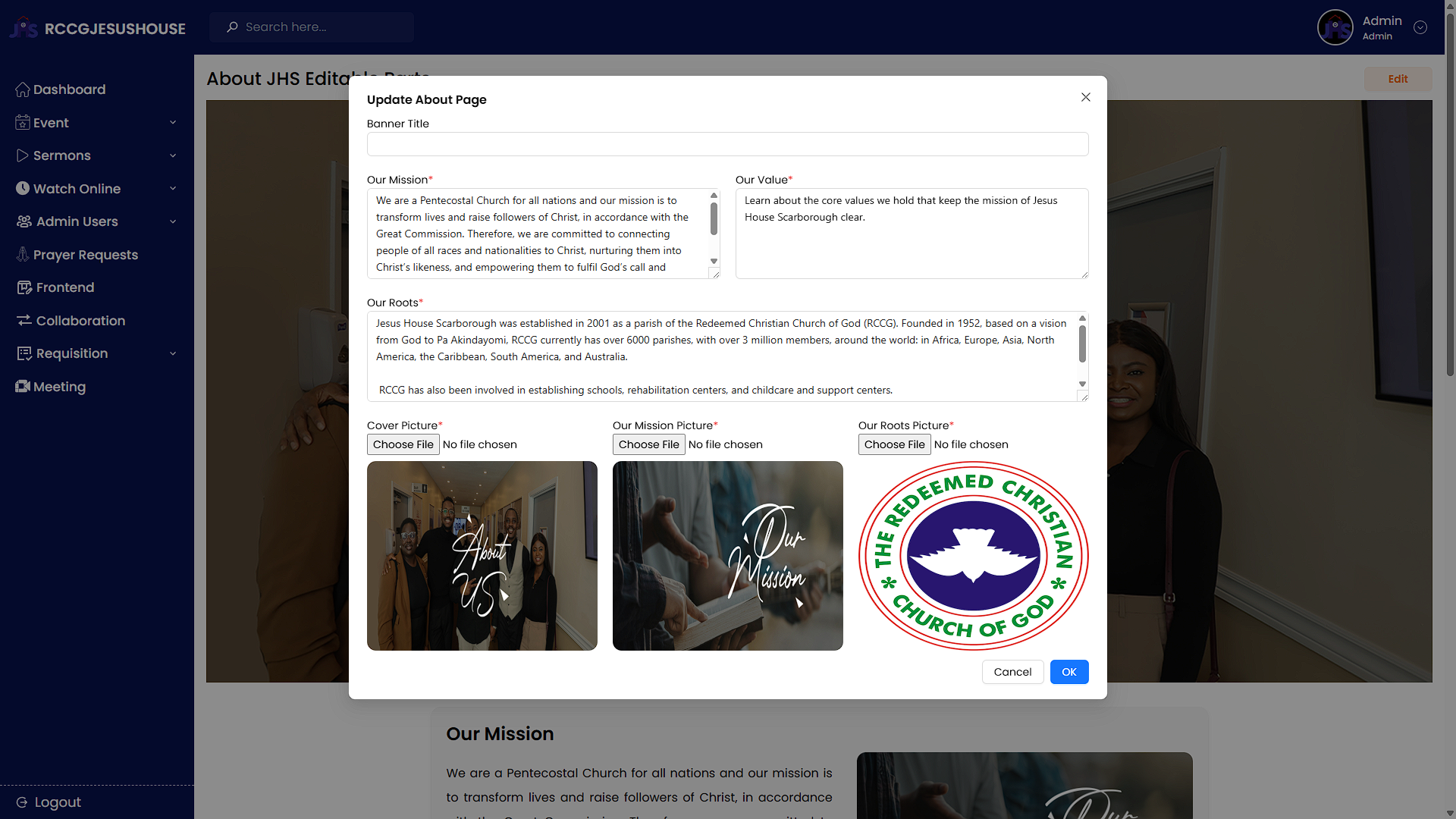 RCCG Jesus House | Dashboard - 15