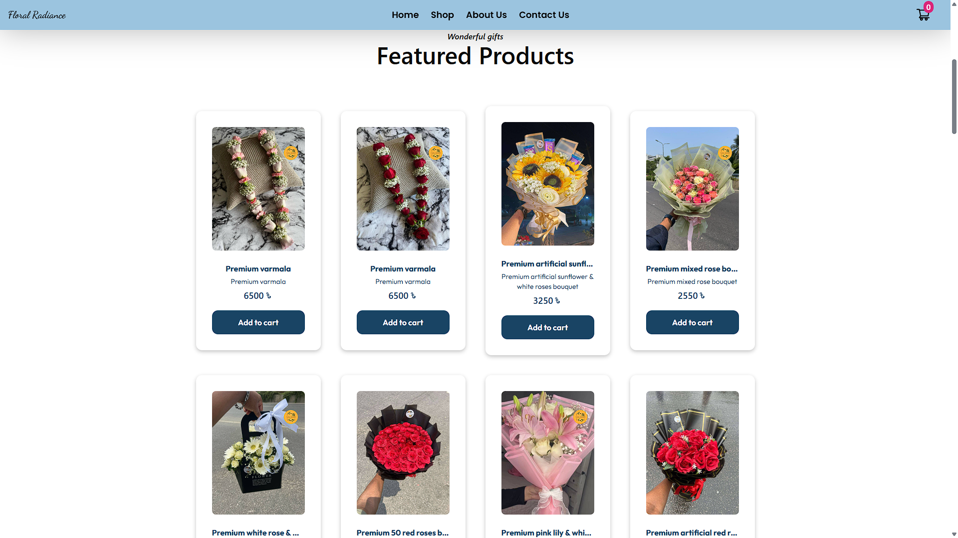 Floral Radiance | E-commerce - 2