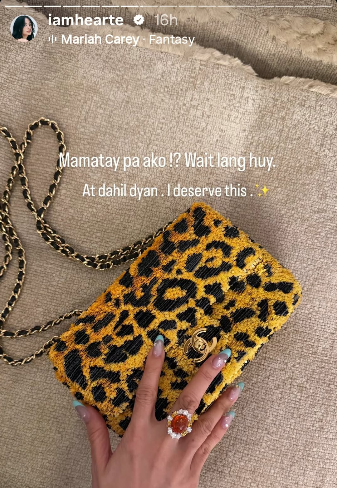 Heart Evangelista Chanel bag post photo