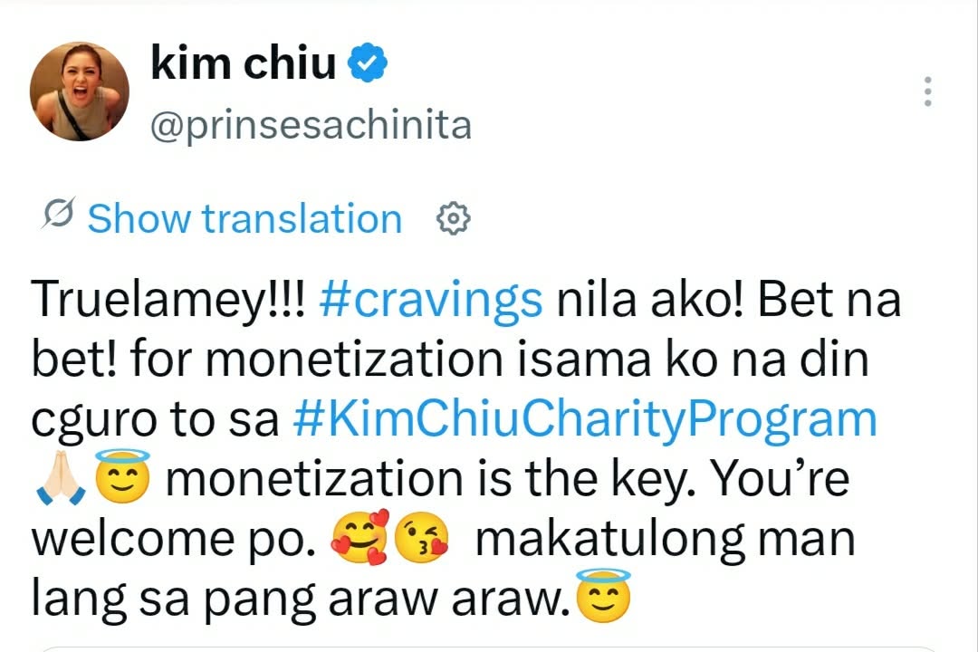 Kim Chiu's 'monetization' post on X goes viral