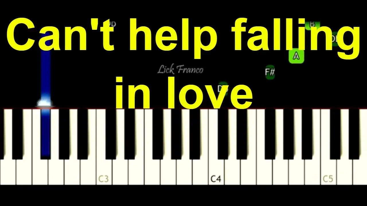 Elvis Presley Can't Help Falling in Love Piano Tutorial  Sheet Music Guide