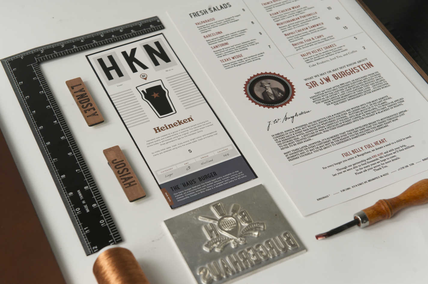 Burgerhaus branding tools