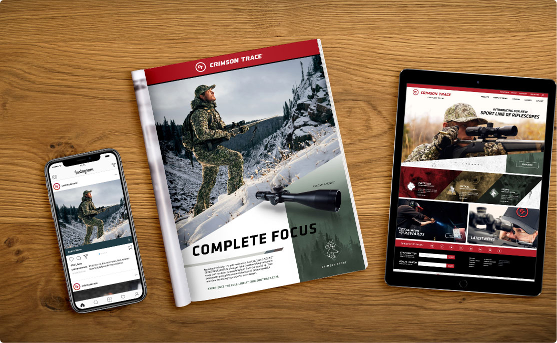Crimson Trace advertising mock-up