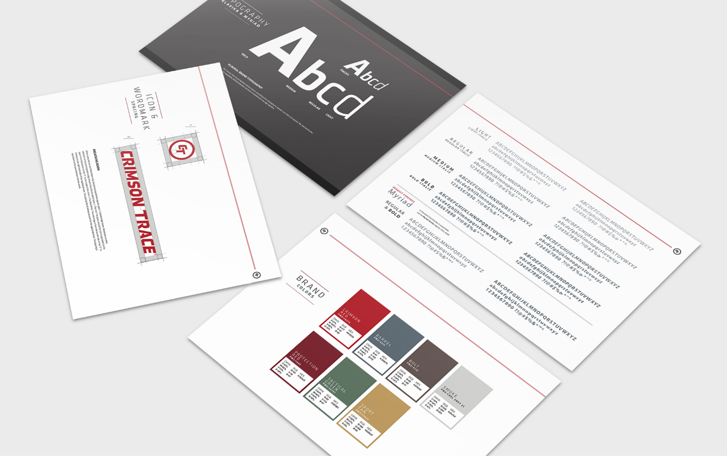 Crimson Trace brand book mock-up