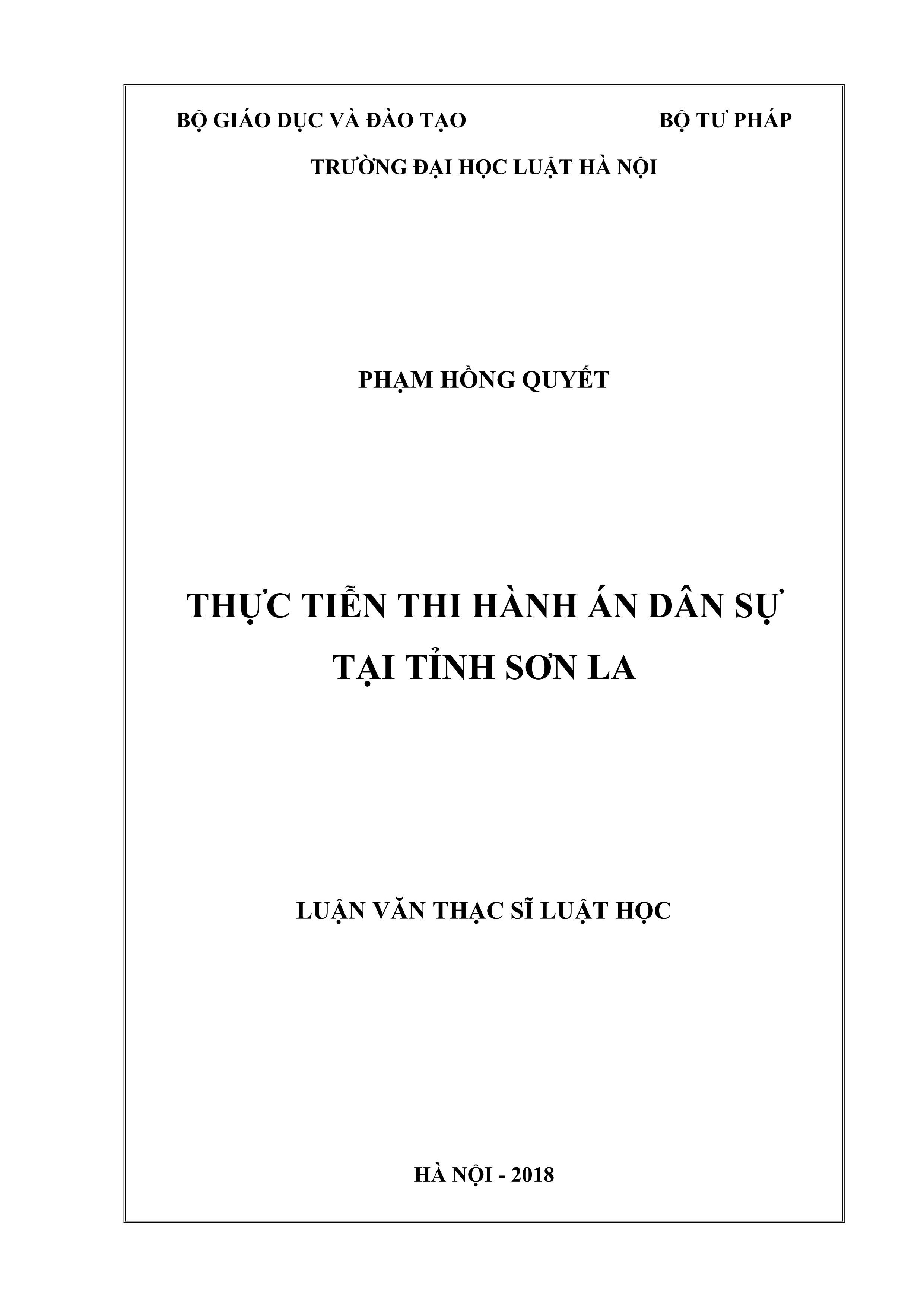 Thực tiễn thi hành án dân sự tại tỉnh Sơn La