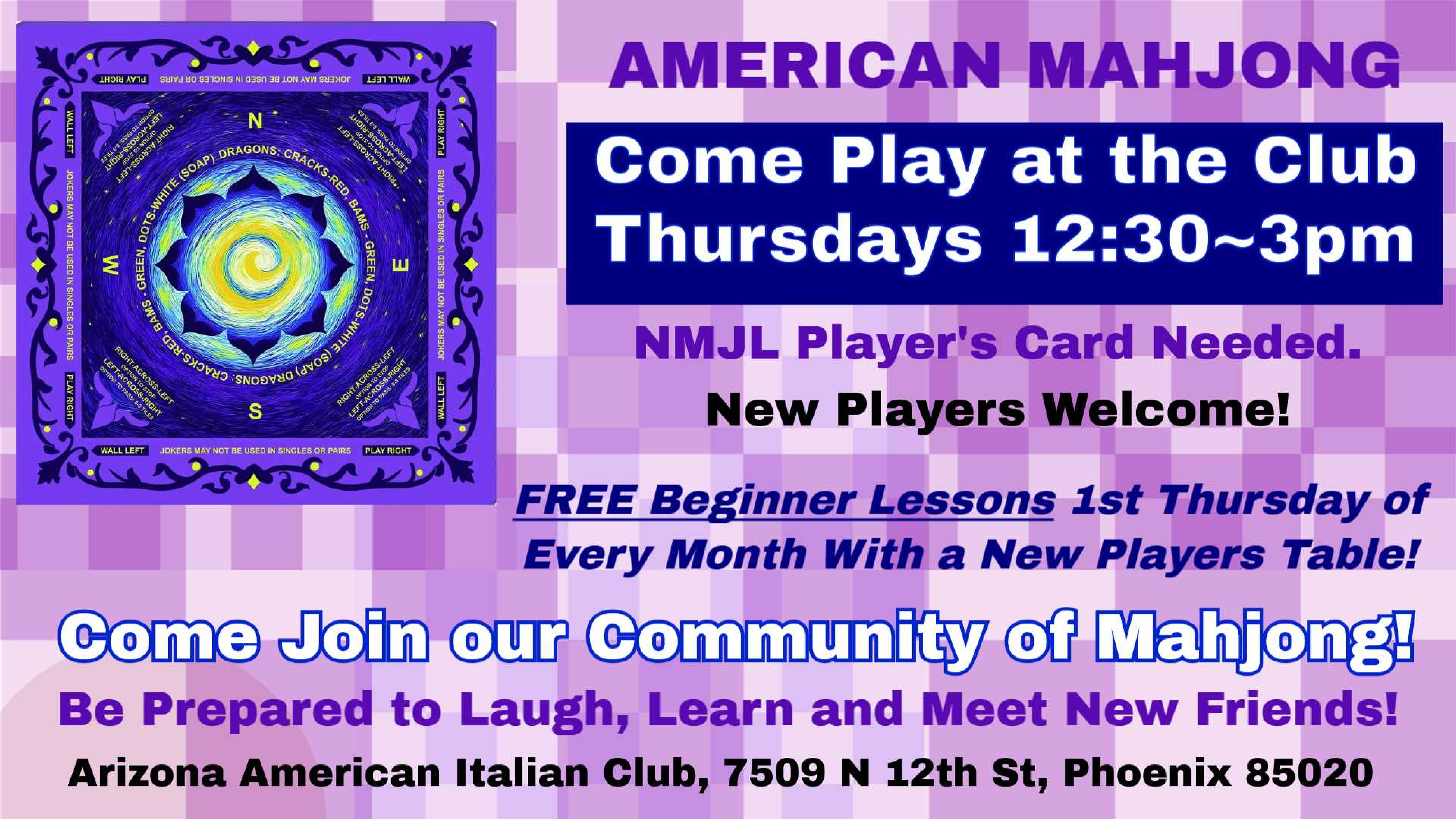 Play Mahjong at the Club