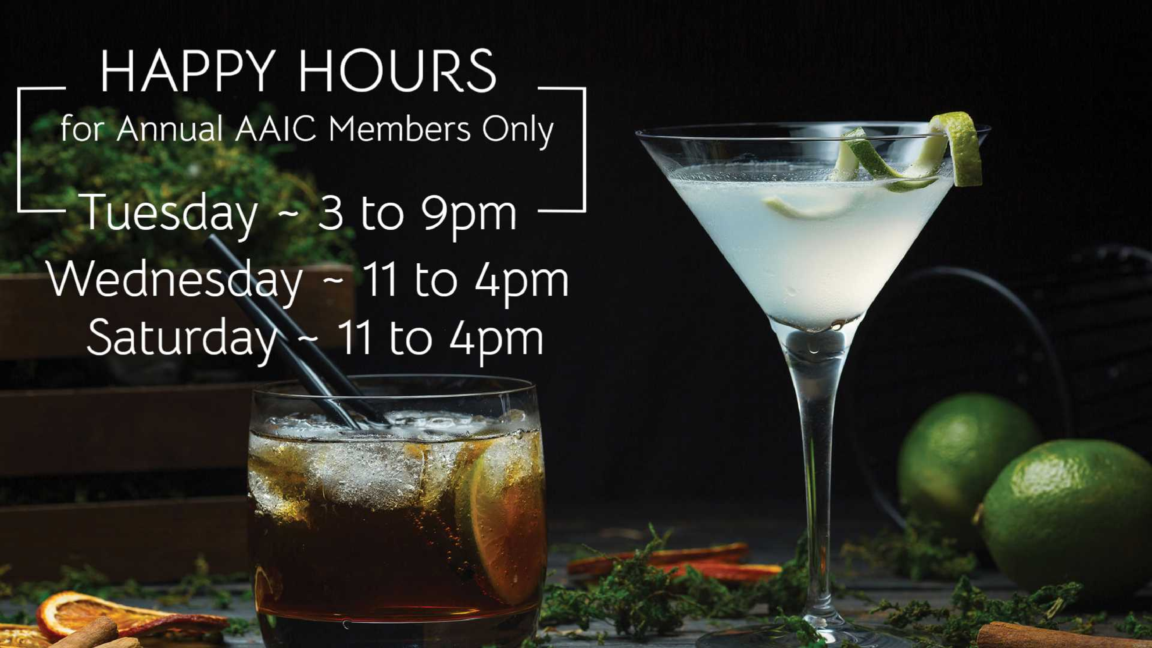 Saturday Happy Hour!