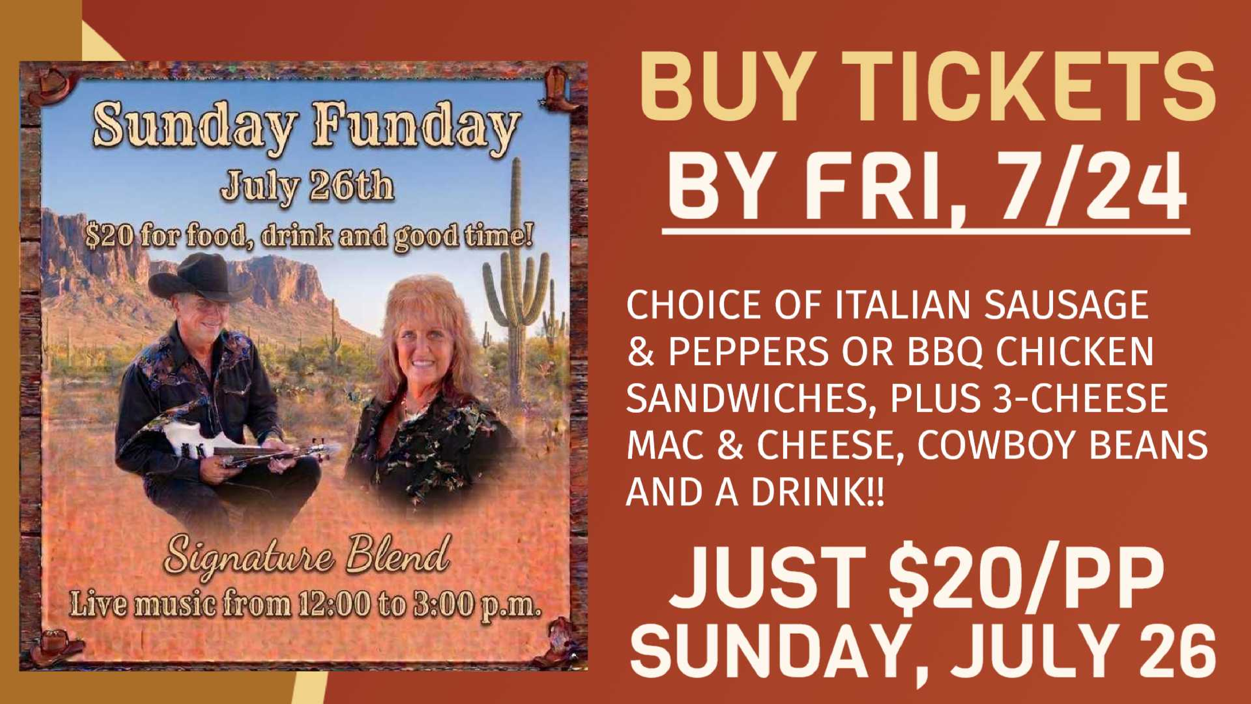 Sunday Funday with Linda Sue & Doug Deatherage!!  