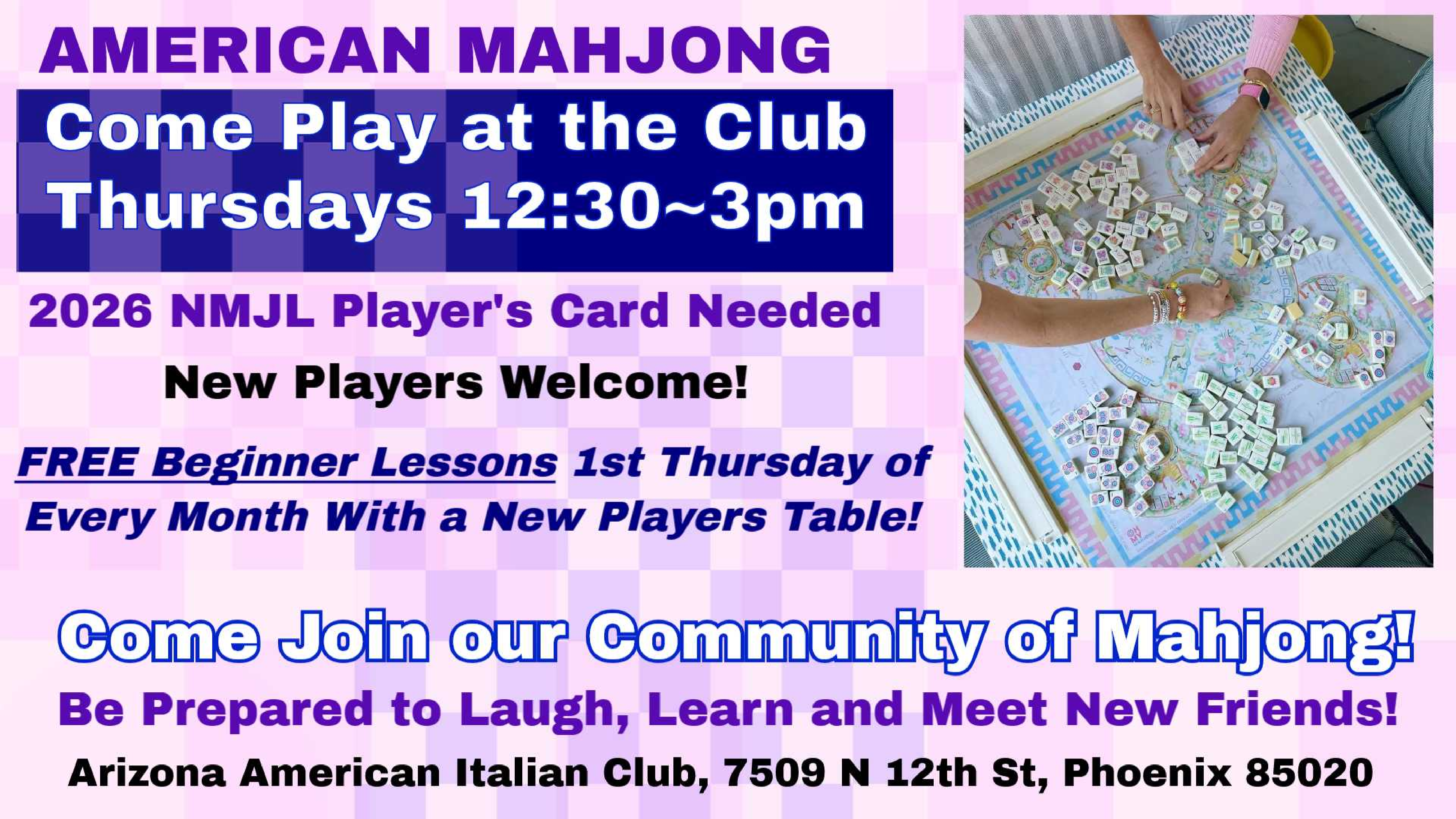 Play Mahjong at the Club