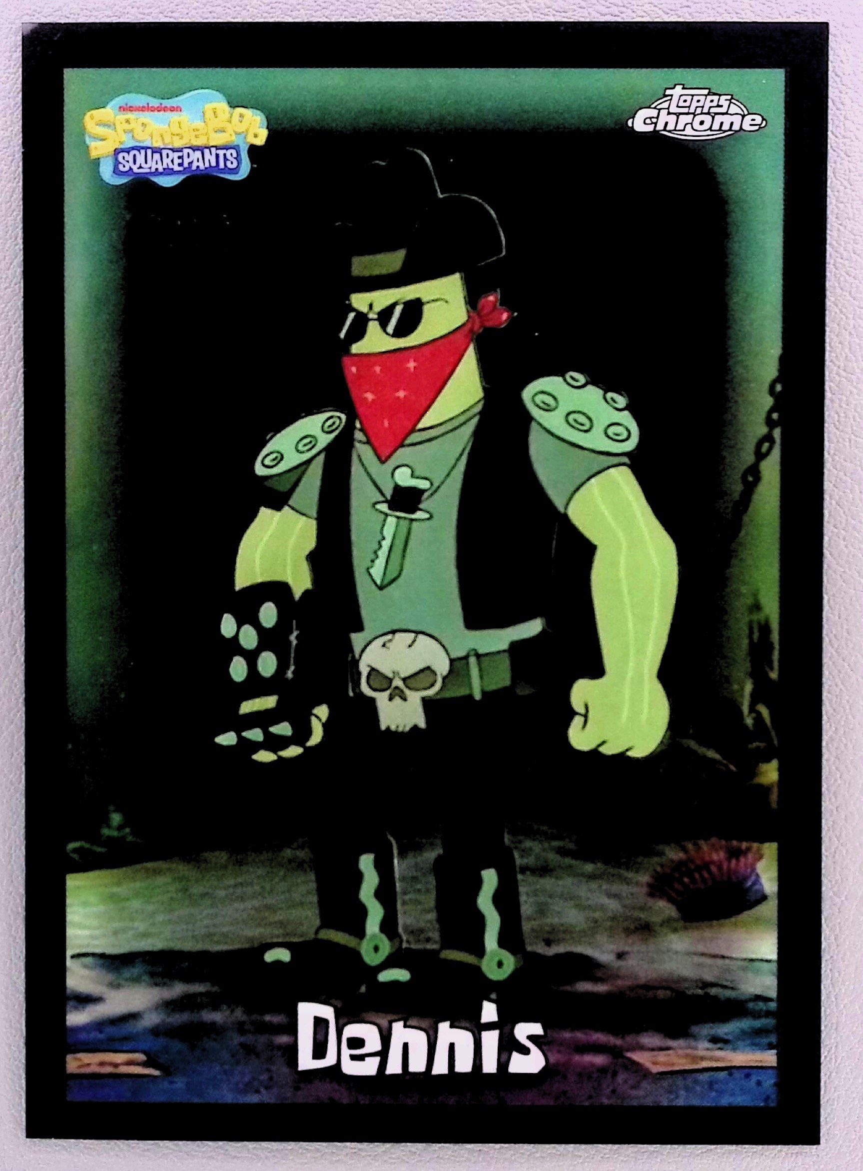 2025 Topps Chrome SpongeBob 25th Anniversary Dennis Black /10 #162
