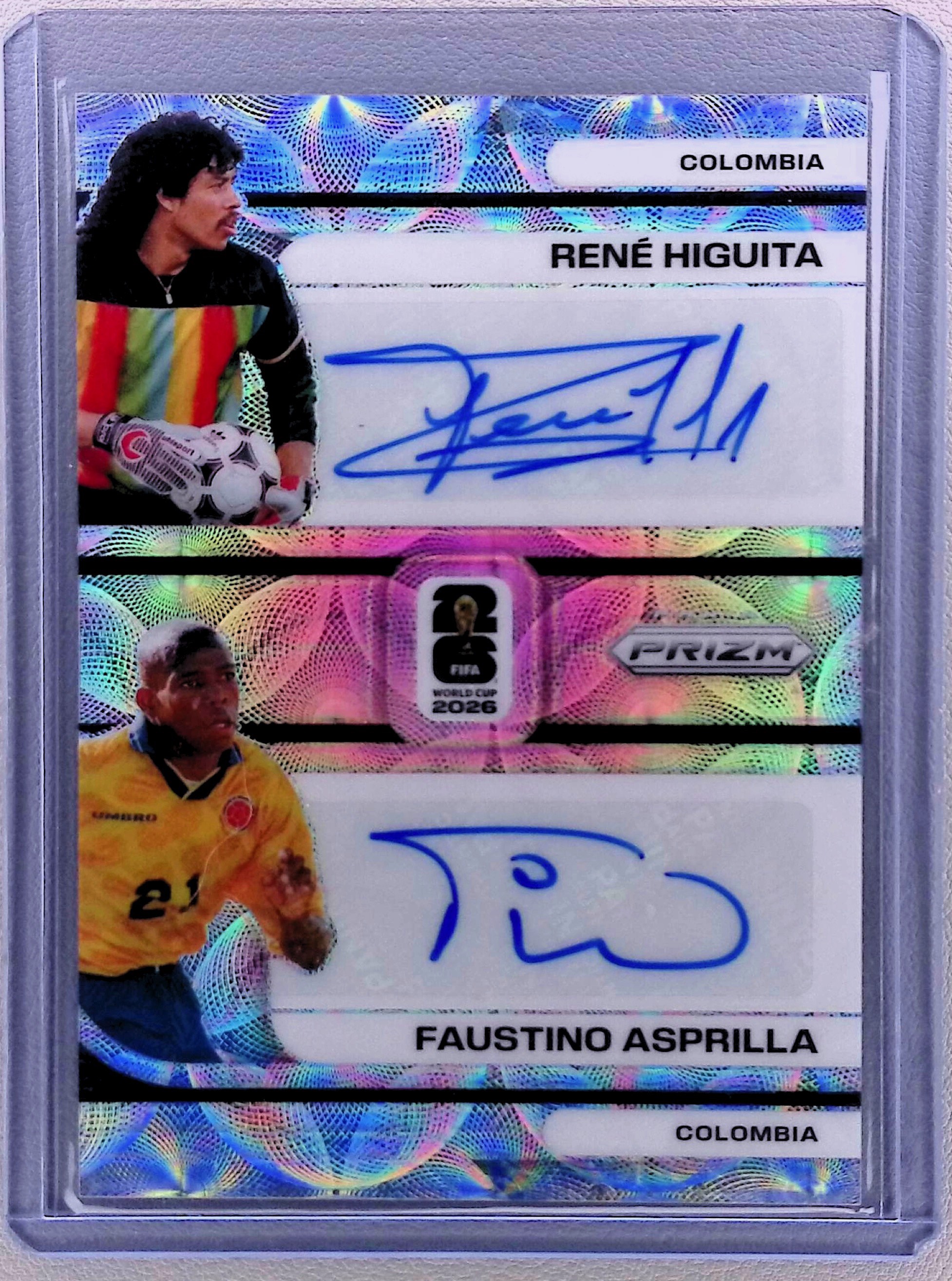 2026 Panini Prizm FIFA World Cup Rene Higuita Faustino Asprilla Dual Choice Auto