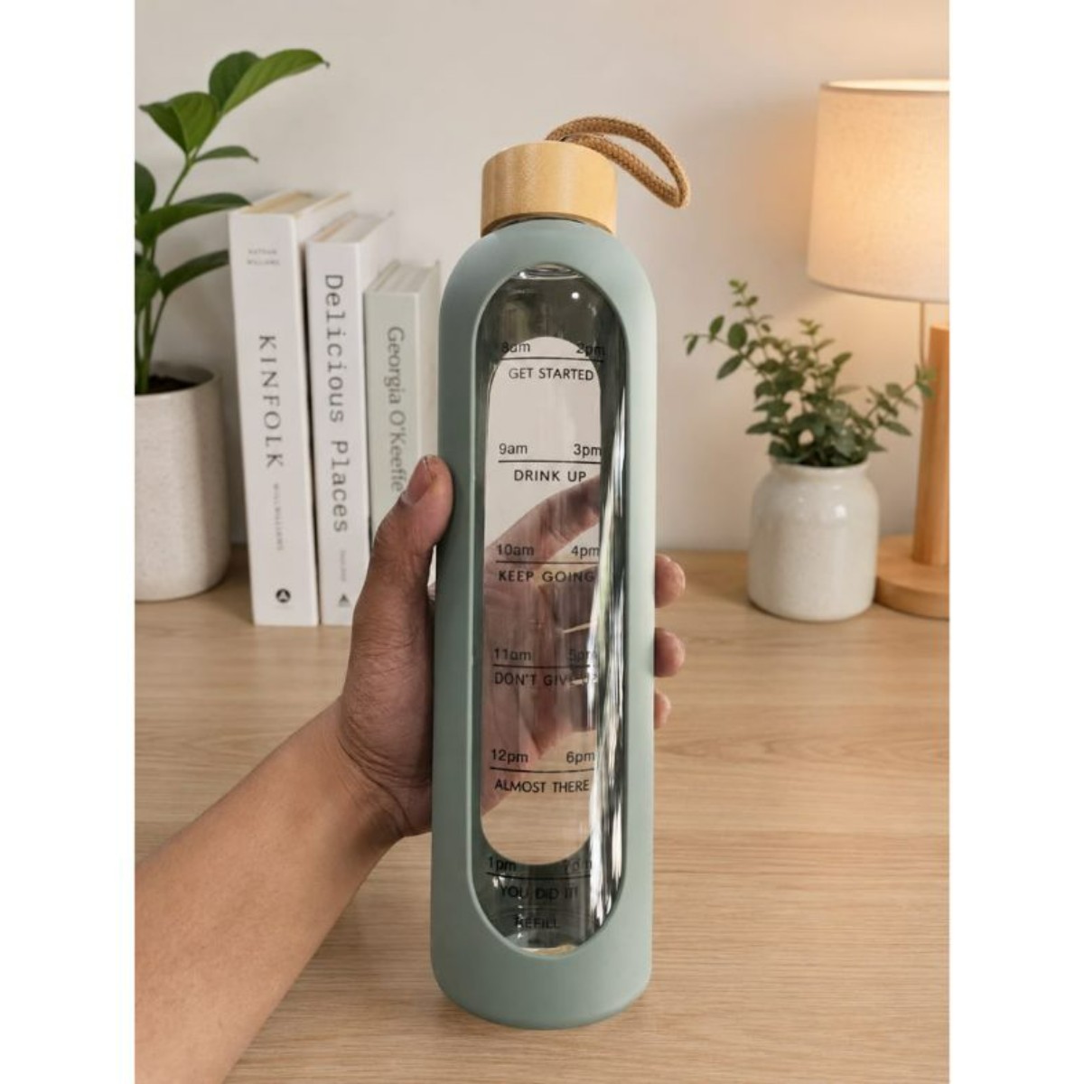 Glass Water Bottle with Silicone Sleeve