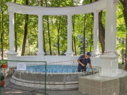 В брянском парке имени Толстого скоро завершат ремонт ротонды