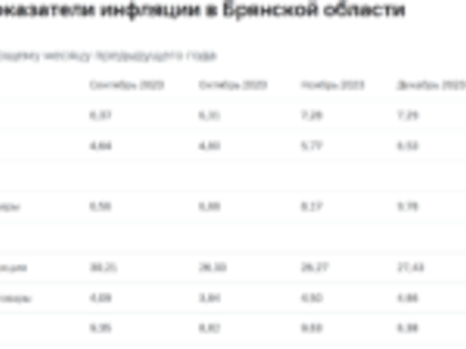 Годовая инфляция в Брянской области опережает данные соседей