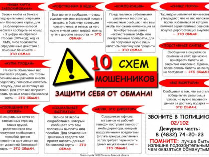 За один день мошенники лишили 22 брянца почти 11 миллионов рублей