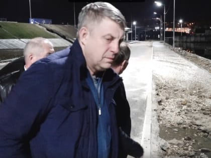 Александр Богомаз за рулем автомобиля совершил ночную поездку по дорогам Брянска