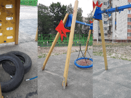 Легендарная детская площадка «Катюша-80» в Бежице не простояла целой после реконструкции и двух лет