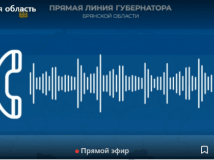 Брянский губернатор Богомаз рассказал на прямой линии про санкции