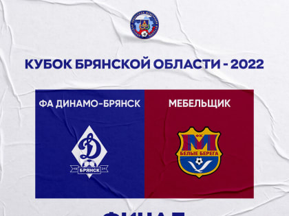 Финал Кубка Брянской области пройдёт 5-го ноября