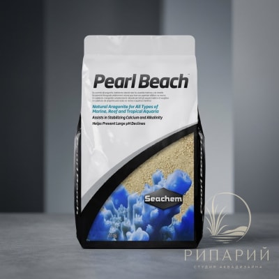 Грунт Seachem арагонитовый Pearl Beach 0,25-0,5мм 10кг