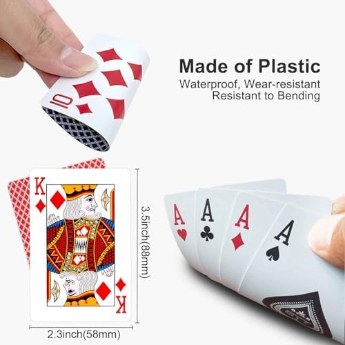 Vue 4 de Wugauwor Carte Poker Plastique