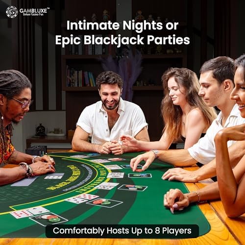 Vue 2 de Gambluxe Tapis De Blackjack