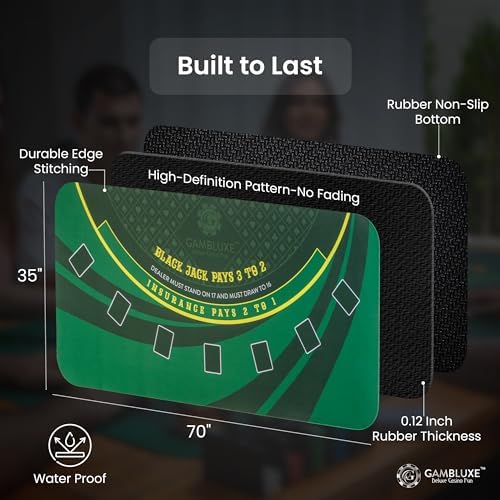 Vue 3 de Gambluxe Tapis De Blackjack