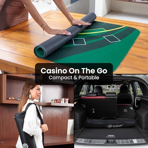 Vue 4 de Gambluxe Tapis De Blackjack