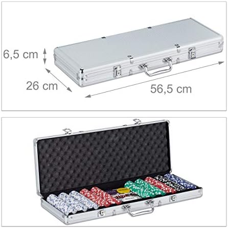 Vue 4 de Relaxdays Coffret De Poker