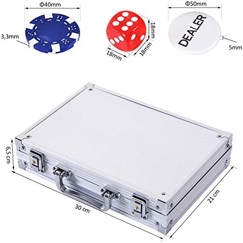 Vue 7 de Homcom Mallette De Poker