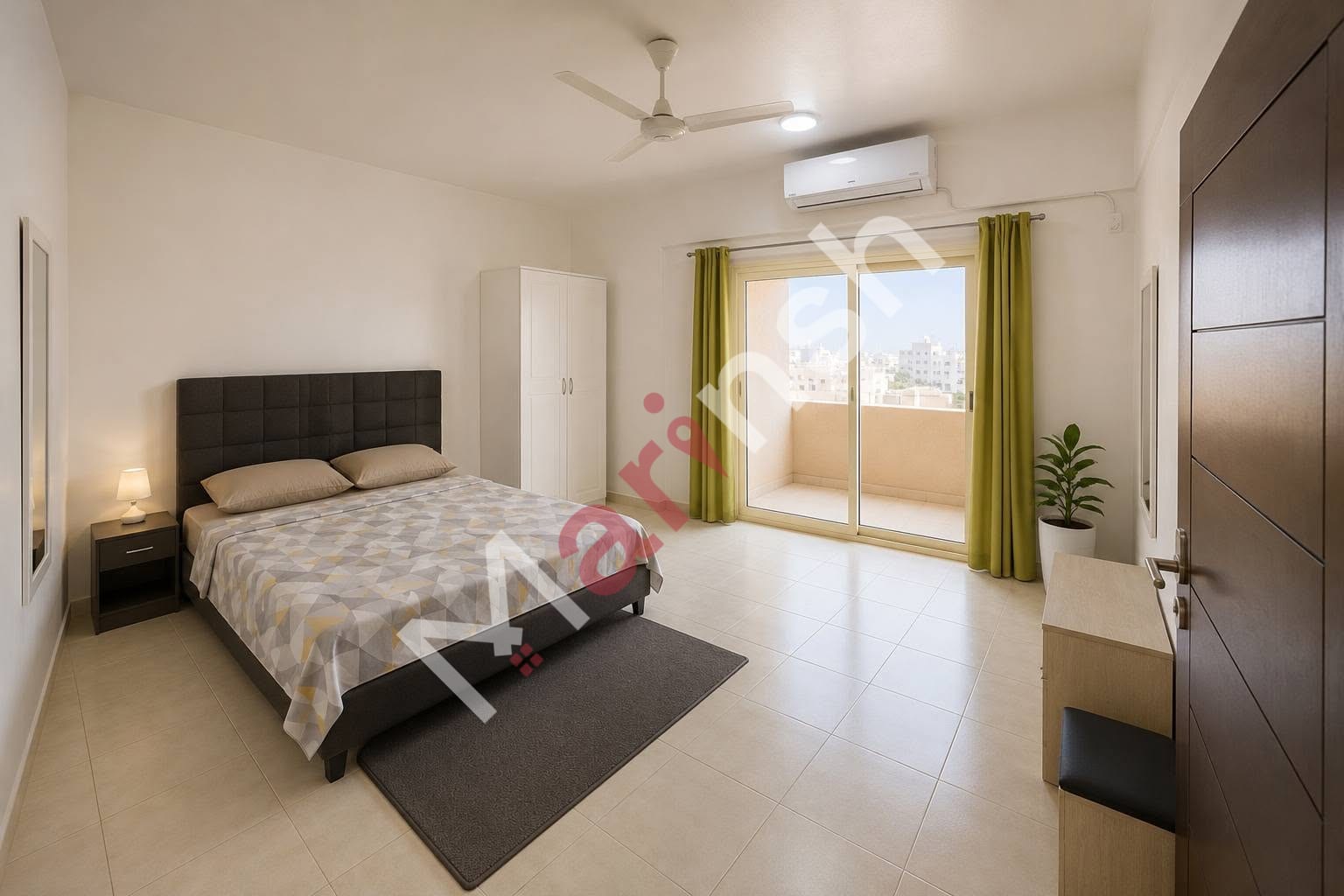 Fully Furnished Private Room for Rent – Rolla, Sharjah (Big Balcony)