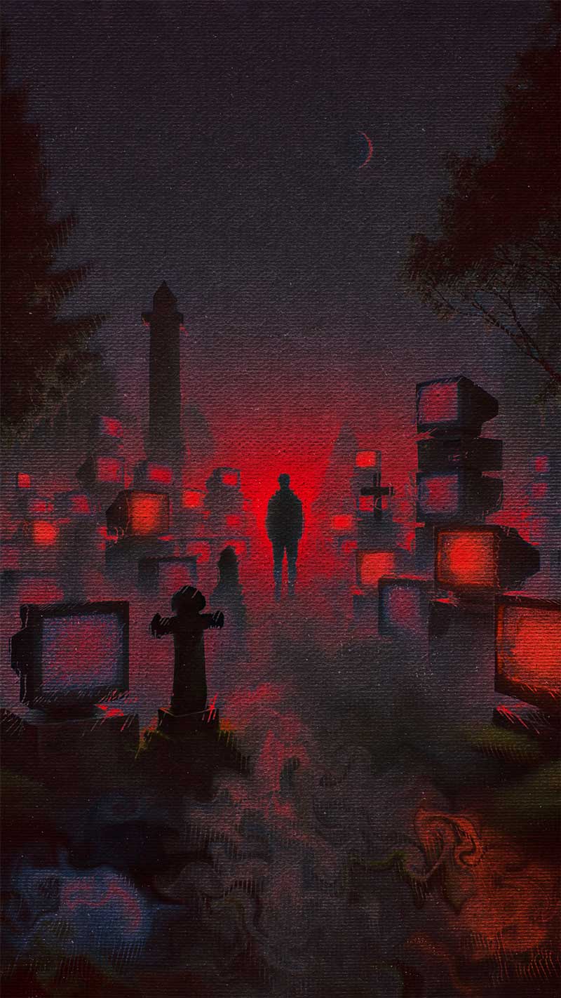 Dark Retro TV Dystopian Aesthetic