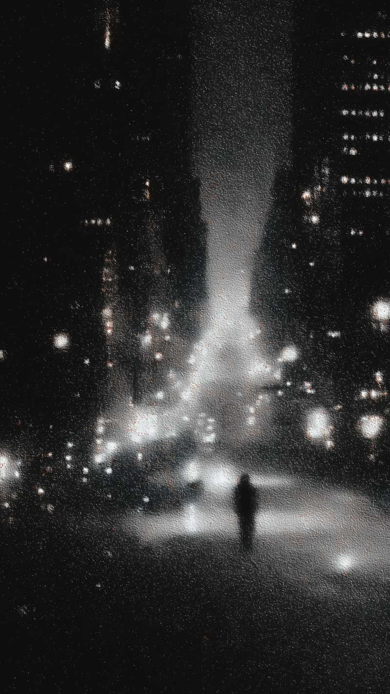 Aesthetic Dark City Night Silhouette