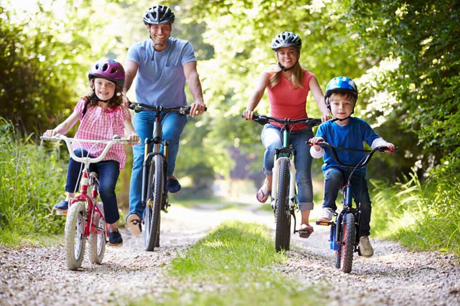 family bike ride