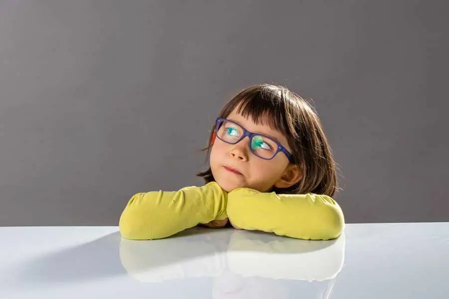 Little girl wondering