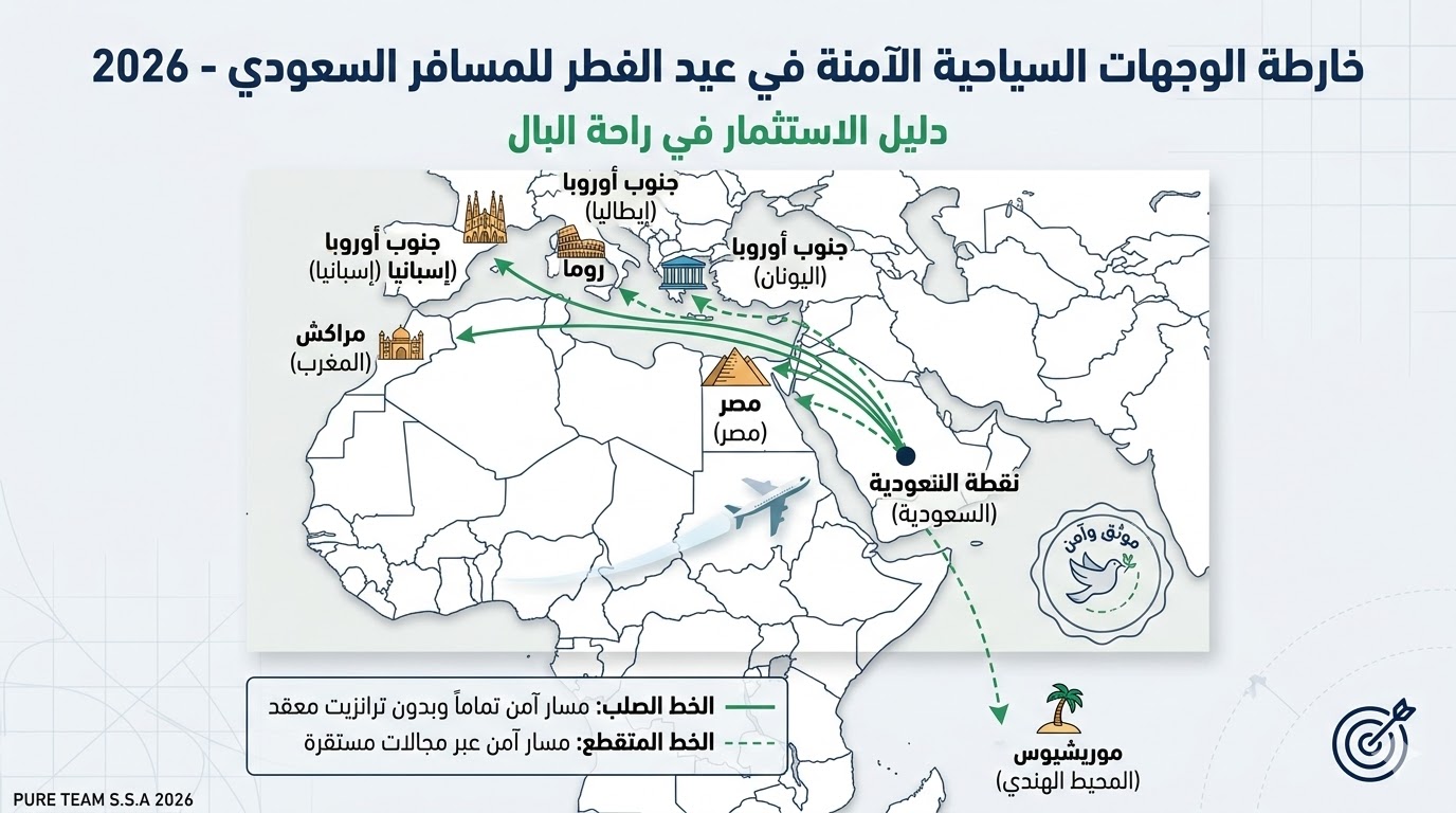 الوجهات السياحية الآمنة في عيد الفطر للمسافر السعودي  -الفئة A