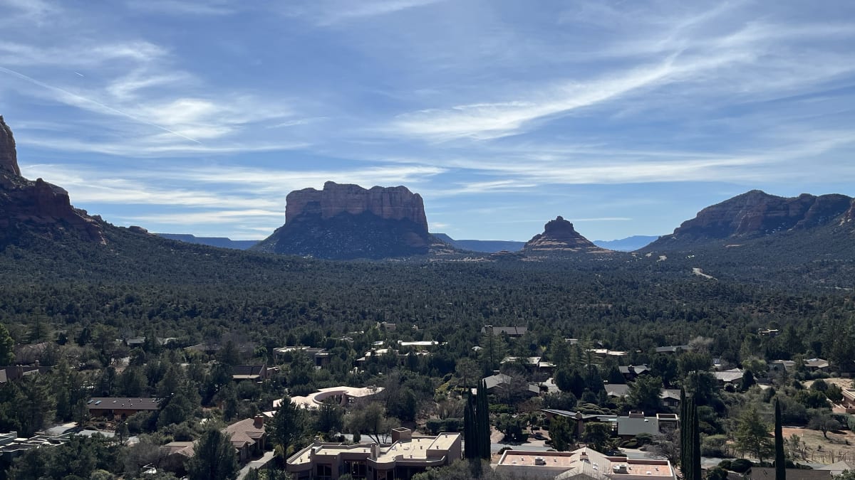 The red rock buttes of the Sedona landscape near Bell Rock, Arizona