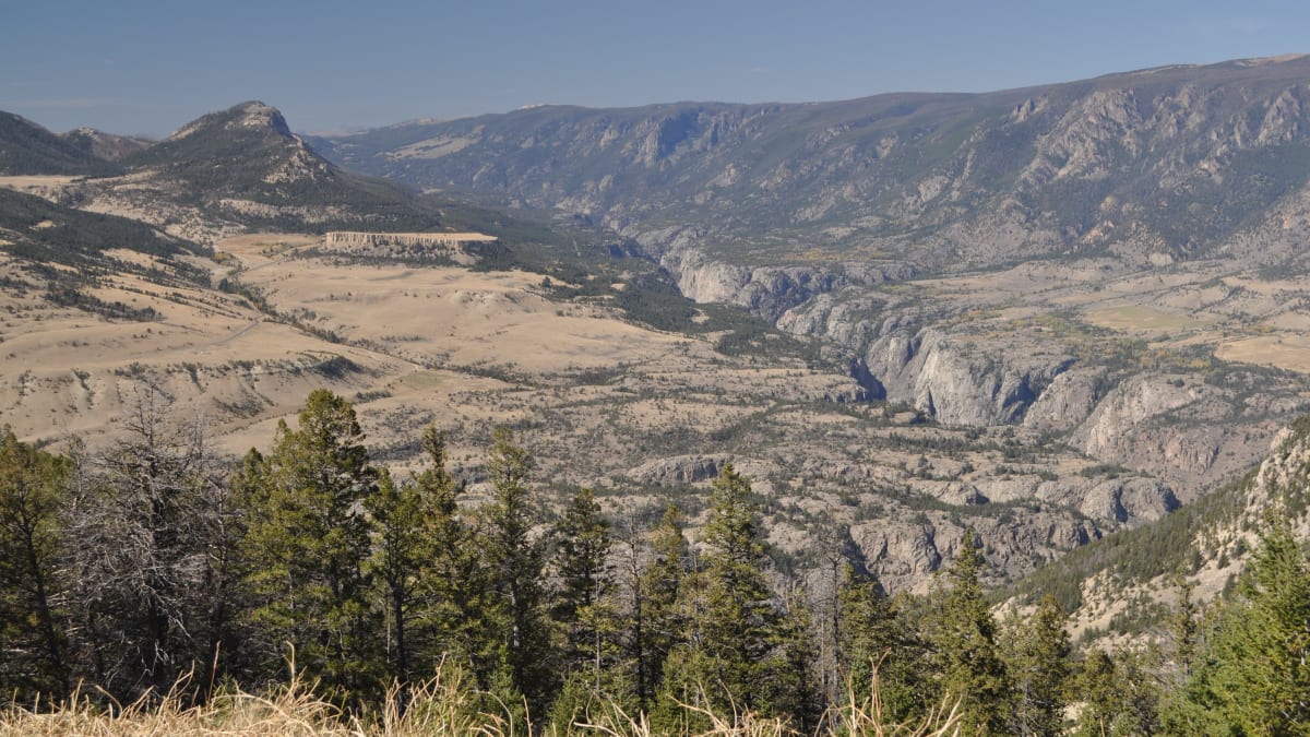 View from Dead Indian Pass along the Chief Joseph Scenic Highway, Wyoming